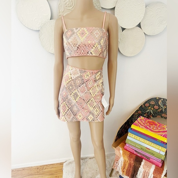 NWT Caroline Constas Sequined Outfit Sz 6 - Picture 1 of 5